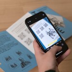 Využití QR kódů v miniARCHu Vzpomínky Viléma (Willa) Semlera. QR kódy obsahují audionahrávky úryvků z knihy Rodinné těžítko